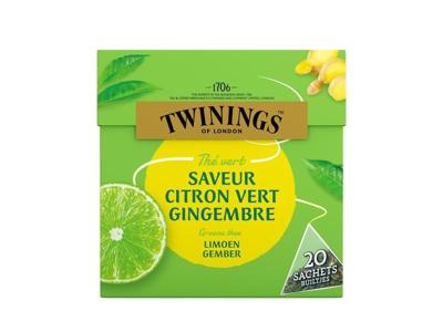 Twinings Groene thee limoen gember 20 Zakjes