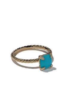 David Yurman bague Châtelaine en or 18ct sertie de turquoise et de diamants (7 mm)