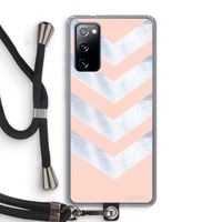 Marmeren pijlen: Samsung Galaxy S20 FE / S20 FE 5G Transparant Hoesje met koord Marmeren pijlen: Samsung Galaxy S20 FE / S20 FE 5G Transparant Hoesje met koord