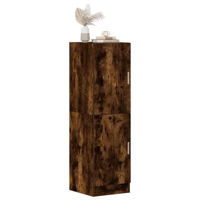 Keukenkast 38x41,5x131,5 cm bewerkt hout gerookt eikenkleurig
