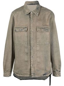 Rick Owens DRKSHDW chemise en jean à effet délavé - Gris