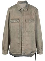 Rick Owens DRKSHDW chemise en jean à effet délavé - Gris