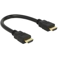 DeLOCK high speed hdmi met ethernet - hdmi a male > hdmi a male kabel (zwart, 0,25 meter, 4k)