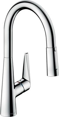 Hansgrohe Talis M51 ééngreeps keukenmengkraan 200 met uittrekbare vuistdouche en sBox, 2 straalsoorten, chroom