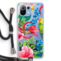 Papegaaien: Xiaomi Mi 11 Lite Transparant Hoesje met koord