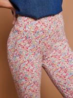 Legging voor dames met bloemenprint van biologisch katoen meerkleurig
