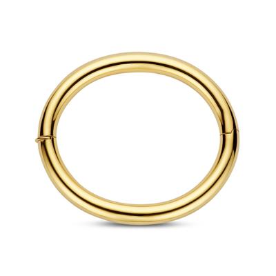 14K Geelgouden Bangle met Scharnier - Elegante Gouden Armband met een Diameter van 60 mm
