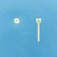 TFT Oorknoppen Diamant 0.10ct (2x0.05ct) H SI Geelgoud Glanzend 2.5 mm x 2.5 mm
