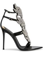 Giuseppe Zanotti sandales Intriigo Flame 105 mm ornées de cristaux - Noir