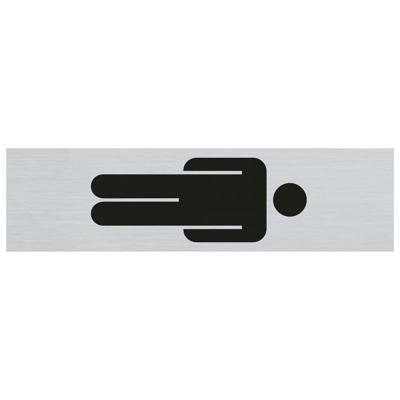 Bord Alulook Heren symbool staand - 165x44 mm zelfklevend.