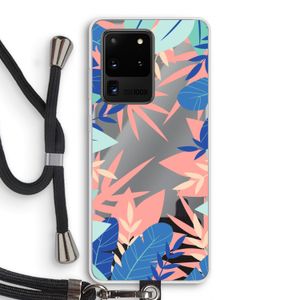 Tropisch: Samsung Galaxy S20 Ultra Transparant Hoesje met koord
