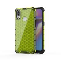 Voor Galaxy A10s shock proof honingraat PC + TPU case (groen)