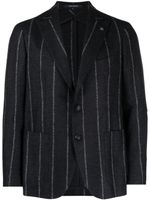 Tagliatore blazer rayé à simple boutonnage - Bleu