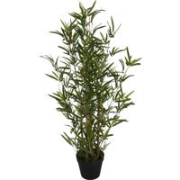 Bamboe kunstplant - in pot - 90 cm - groen - voor binnen - bamboe plant - thumbnail