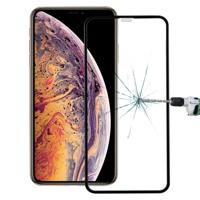 9H anti-vingerafdruk Plasma volledige scherm Carbon Fiber zachte randen getemperd glas Film voor iPhone XS (zwart)