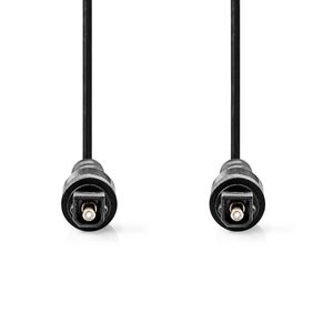 Nedis Optische Audiokabel | TosLink Male | TosLink Male | 3.00 m | Rond | PVC | Zwart | Label - CAGL25000BK30