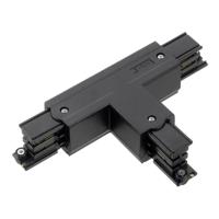 T-stuk links vast 90gr tbv. rail 3-fasen zwart - 5050055