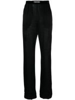 TOM FORD pantalon de jogging en cachemire à taille logo - Noir - thumbnail