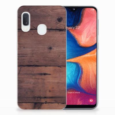 Samsung Galaxy A20e | Bumper Hoesje | Old Wood