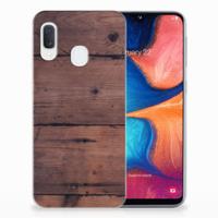 Samsung Galaxy A20e | Bumper Hoesje | Old Wood