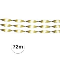 Gouden crepe slingers 72 meter   -