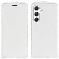 Samsung Galaxy S24 Verticale Flip Hoesje met Kaartsleuf - Wit