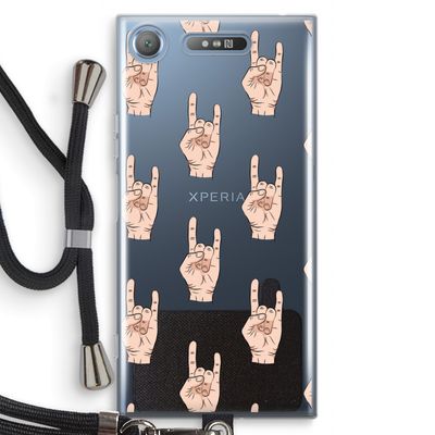 Rock: Sony Xperia XZ1 Transparant Hoesje met koord