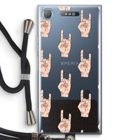 Rock: Sony Xperia XZ1 Transparant Hoesje met koord
