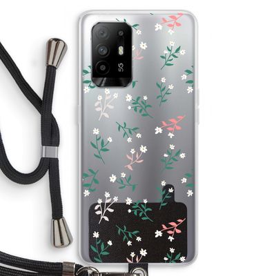 Small white flowers: Oppo A94 5G Transparant Hoesje met koord