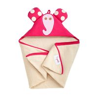 3 Sprouts - Hooded Towl - Pink Elephant - thumbnail