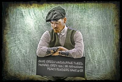 Maatpak Voor Heren | 3-delig Pak | Olijfgroen Windowpane Tweed | Michael Gray | Peaky Blinders | Peaky Blinders