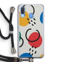 Illustratieve pop 3: Samsung Galaxy A40 Transparant Hoesje met koord