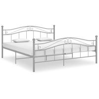 Bedframe metaal grijs 200x200 cm Bedframe metaal grijs 200x200 cm