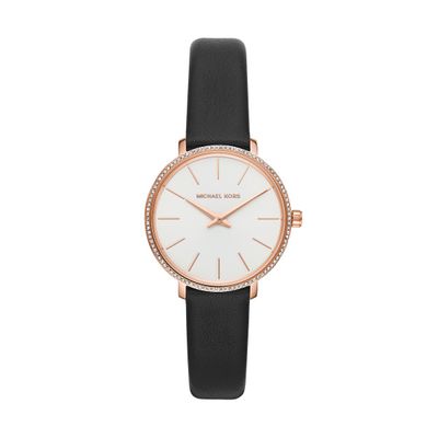 Horlogeband Michael Kors MK2835 Leder Zwart 14mm