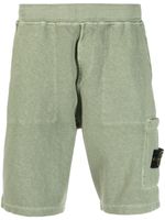 Stone Island short en coton à motif Compass - Vert - thumbnail