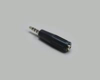 BKL Electronic 1102058 Jackplug-adapter Jackplug male 3,5 mm - Jackplug female 2,5 mm Stereo Aantal polen: 4 Inhoud: 1 stuk(s)