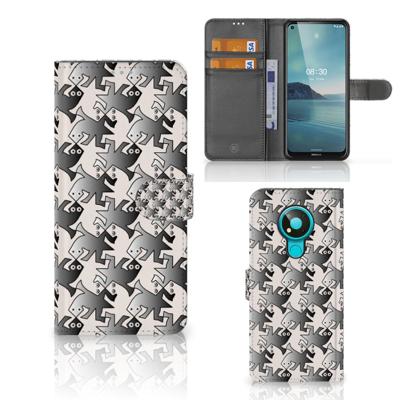 Nokia 3.4 | Telefoonhoesje | Met pasjeshouder | Salamander Grey