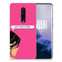 OnePlus 7 Pro Silicone-hoesje Woman Don't Touch My Phone