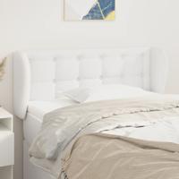 Hoofdbord met randen 103x23x78/88 cm kunstleer wit