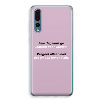 gij zijt ook iemand: Huawei P20 Pro Transparant Hoesje