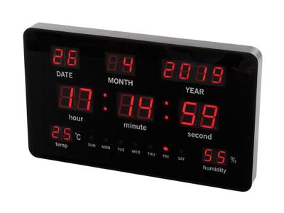 Wandklok met led-display - Velleman