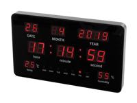 Wandklok met led-display - Velleman