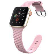 Siliconen 'Twist' bandje - Roze - Geschikt voor Apple Watch 38mm / 40mm / 41mm - thumbnail