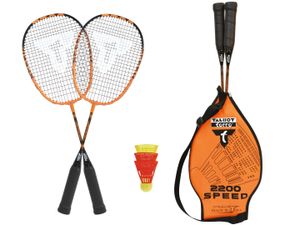 Talbot Torro 490112 badmintonracket Aluminium Zwart, Oranje 2 stuk(s)