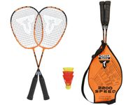 Talbot Torro 490112 badmintonracket Aluminium Zwart, Oranje 2 stuk(s) - thumbnail