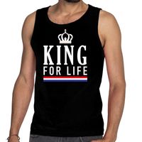 Zwart King for life tanktop / mouwloos shirt voor