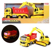 Toi-Toys Cars & trucks kiepwagen met graafmachine licht & geluid