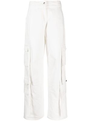 ANDREĀDAMO pantalon ample à poches cargo - Blanc