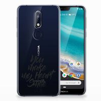 Nokia 7.1 Siliconen hoesje met naam Heart Smile - thumbnail