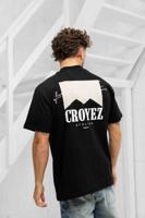 Croyez Fumes T-Shirt Heren Zwart/Beige - Maat S - Kleur: BeigeZwart | Soccerfanshop